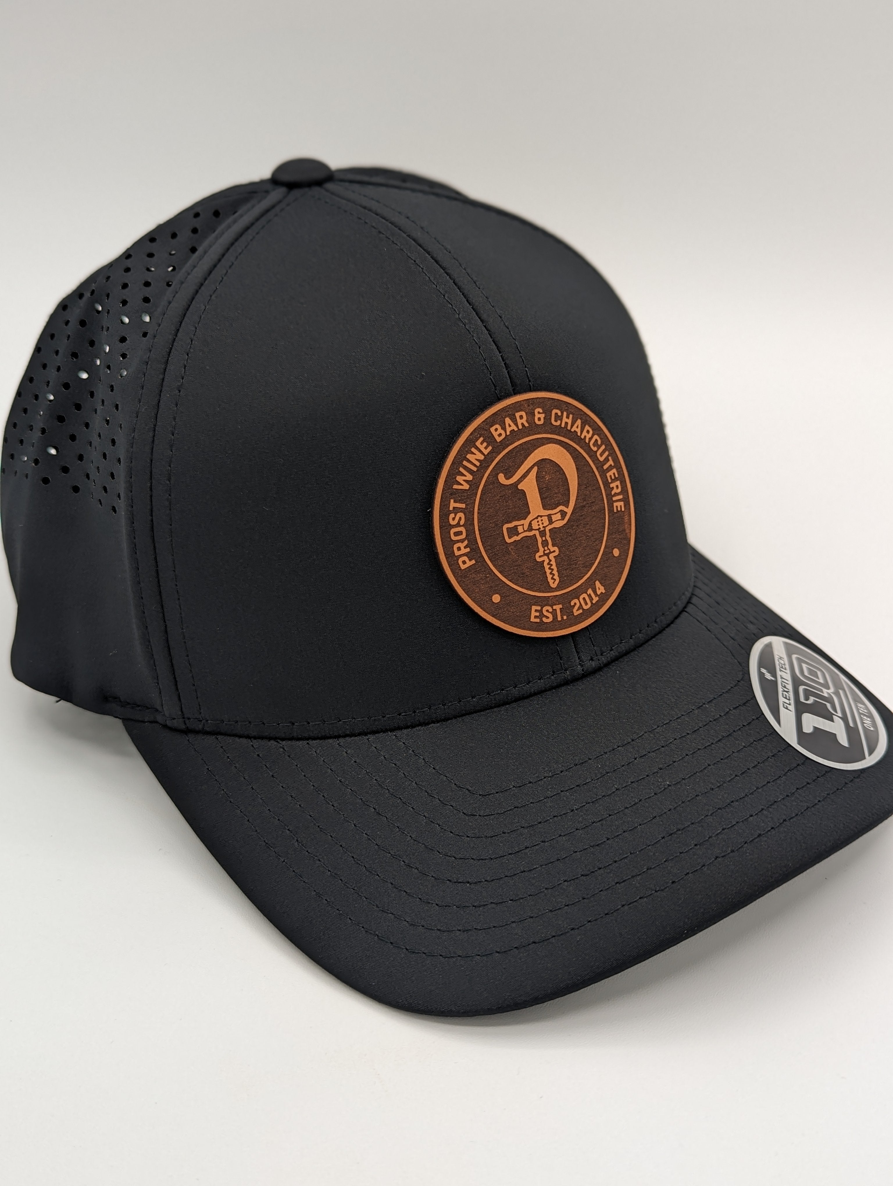 Prost Curved Performance Hat - Leather Logo – Prost! Wine Bar & Charcuterie